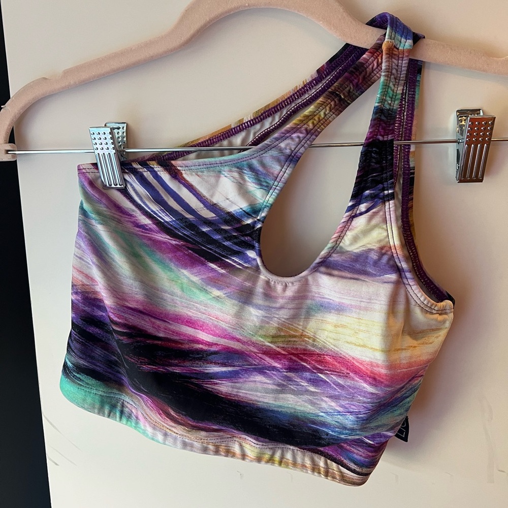 LiCi Fit One Shoulder Brushstroke Bra